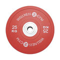 RUBBERISED COMPETITION BUMPER PLATE   RED COLORED (25 KG)