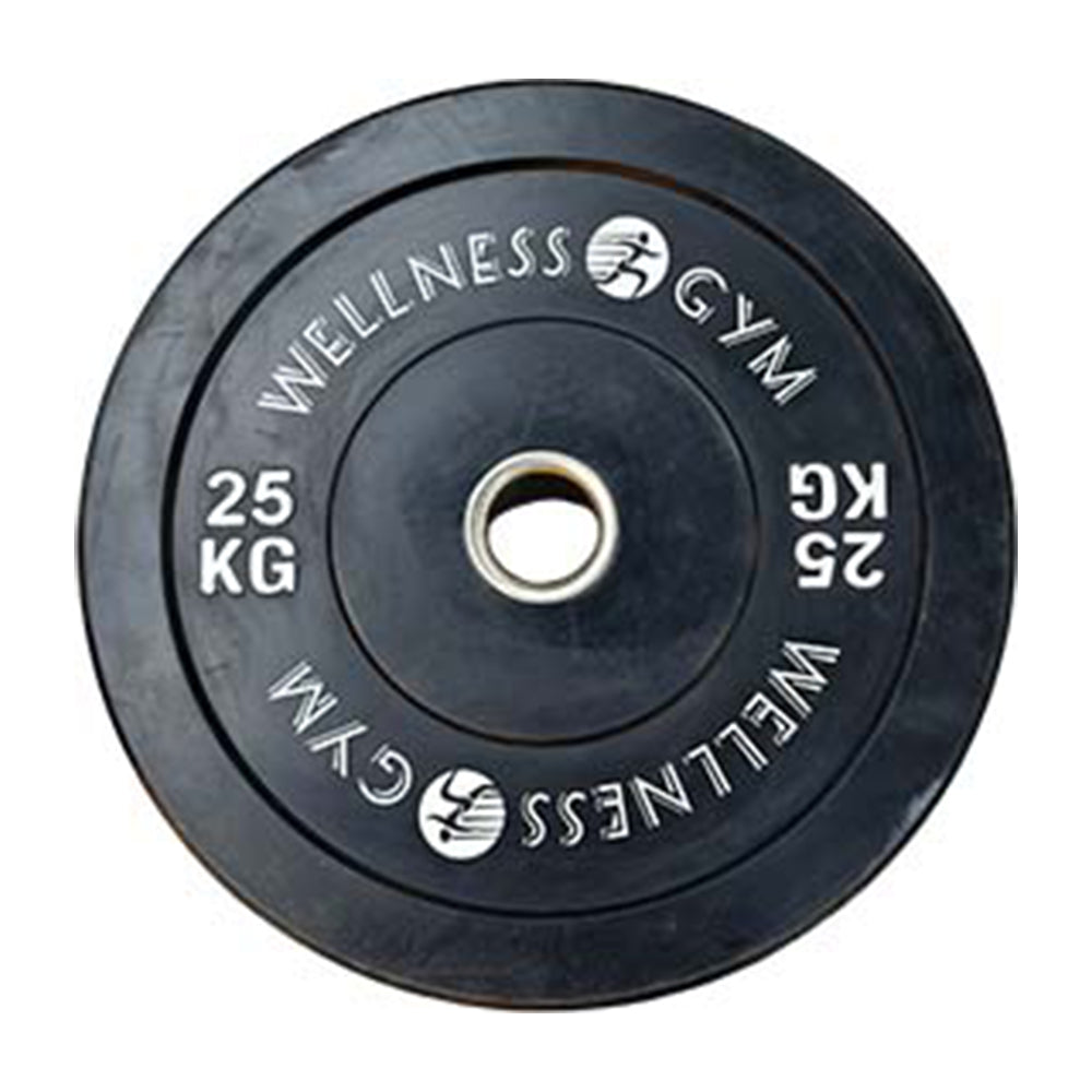 RUBBERISED   BUMPER PLATE   BLACK COLORED (25 KG)